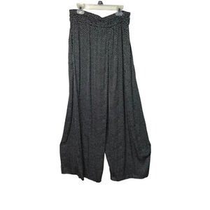 Zara,M, polkadot, high-rise elastic waist with tie calypso style pant